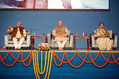 Raja Ji on stage with brother