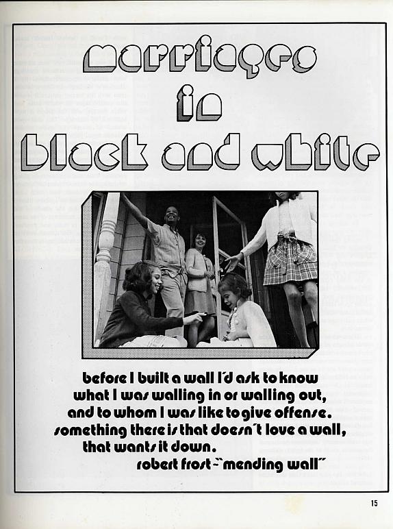 MARRIAGE: black and white