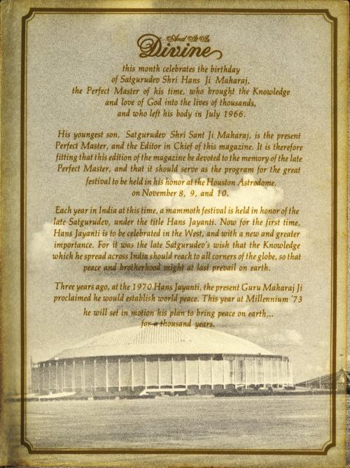 Invitation to Millenium