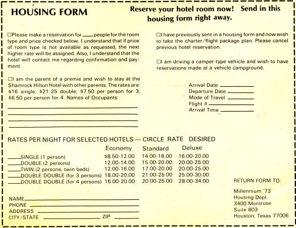Millenium '73 Housing Form
