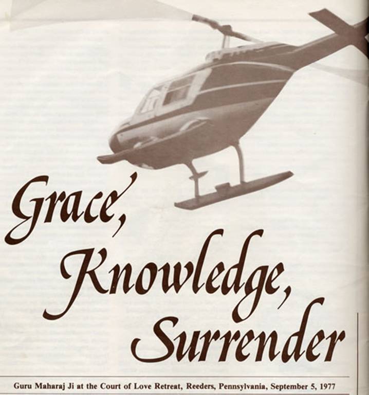 Prem Rawat Inspirational Speaker Arrives In A Helicopter 1977