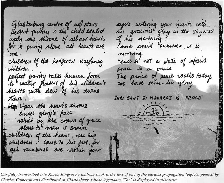 Carefully transcribed into Karen Ringrose's address book is the text of one of the earliest propagation leaflets.