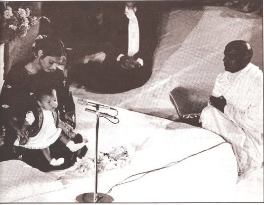 Marolyn Rawat aka Durga Ji with her daughter and 'Mahatma' Padarthanand at the Pacific Guru Puja (Guru Worship) in 1975 Marolyn Rawat aka Durga Ji with her daughter and 'Mahatma' Padarthanand at the Pacific Guru Puja (Guru Worship) in 1975