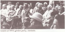 Guests at WWA garden party, Adelaide