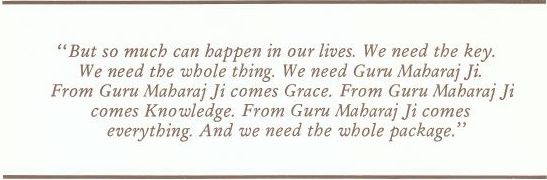 'But so much can happen in our lives. We need the key.