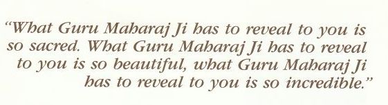 Prem Rawat aka Maharaji at Guru Puja (worship) 1979