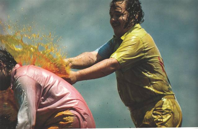 Prem Rawat Inspirational Speaker The Perfect Master at Holi '79 Prem Rawat Inspirational Speaker The Perfect Master Bucketing His Brother and Fall Guy at Holi '79