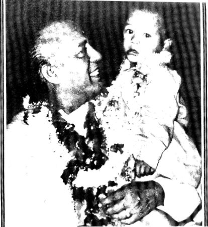 Shri Hans Ji Maharaj (Hans Rawat) with Baby Prem