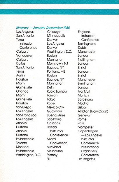 Prem Rawat's 1986 Elan Vital Festivals