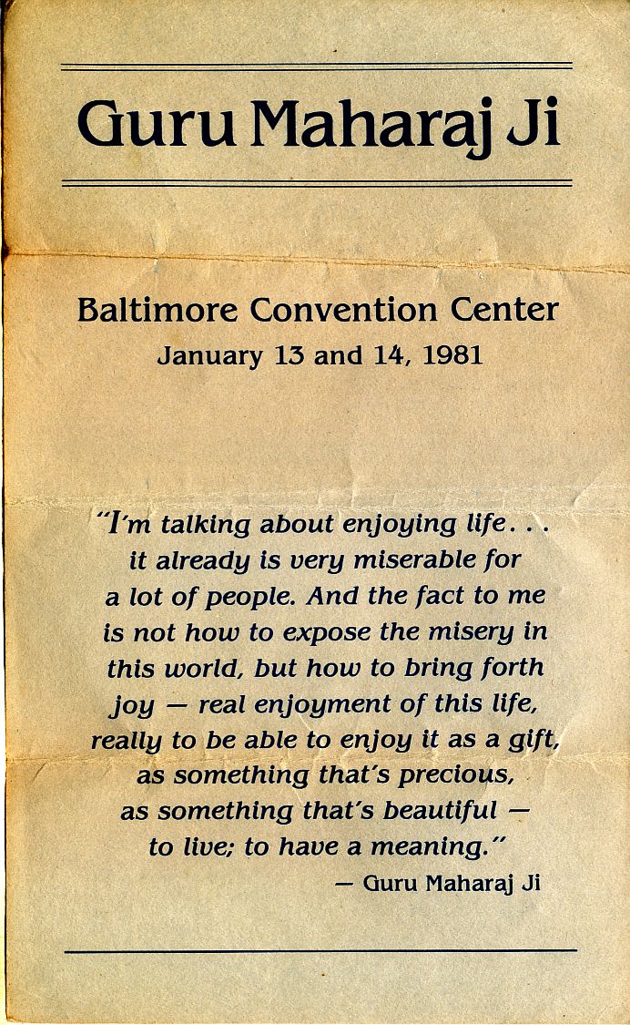 Prem Rawat's Divine Light Mission Festivals