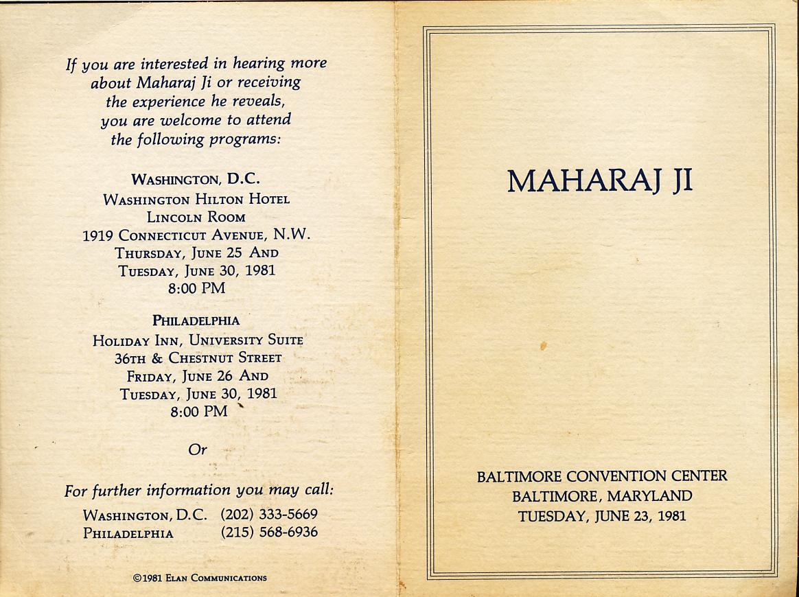 Prem Rawat's Divine Light Mission Festivals