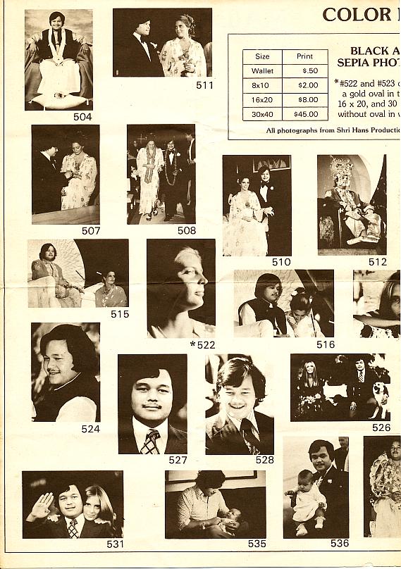 Divine Light Mission Mail Order Ads, 1975