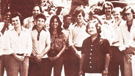 The notorious pedophile, Mahatma Jadgdeo, with Prem Rawat and Western devotees at Rawat's Malibu mansion