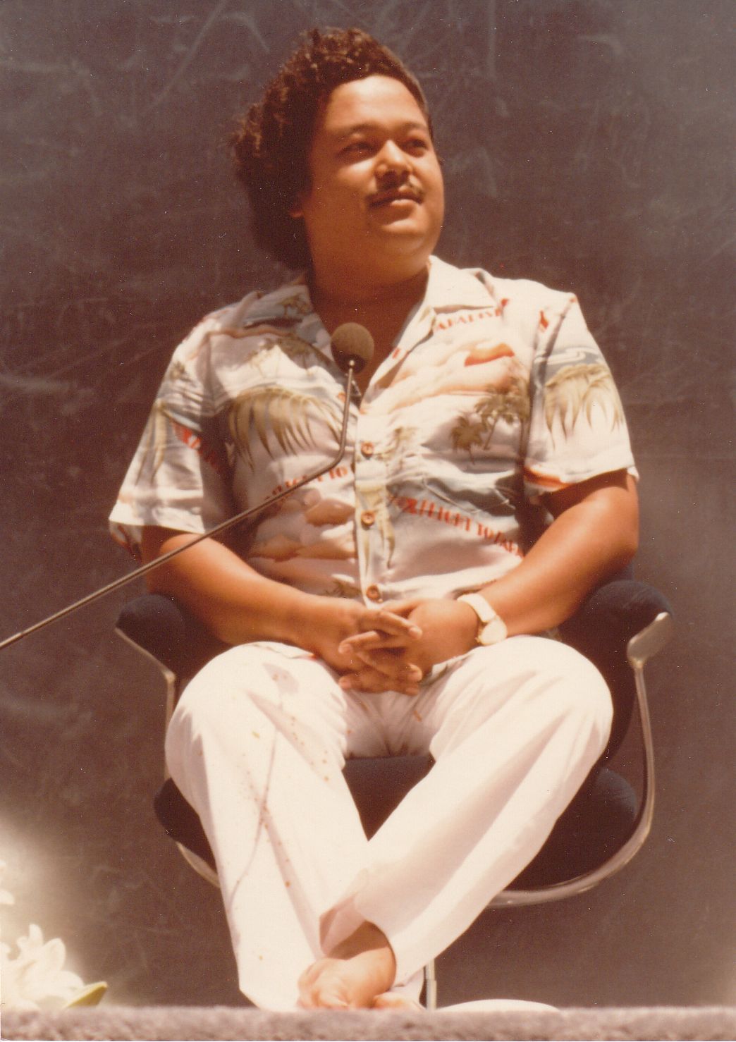 Prem Rawat Inspirational Speaker Photo On Stage In South America 1978