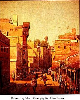 The streets of Lahore. Courtesy of The British Library