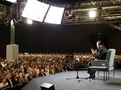 Maharaji and audience