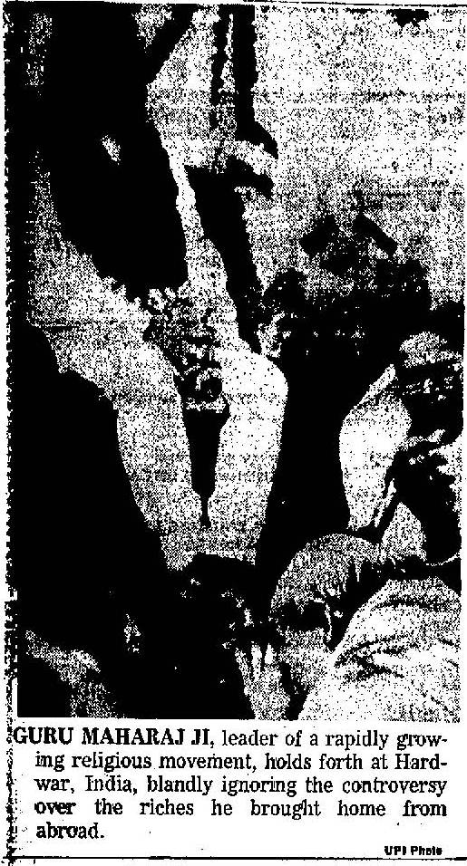 GURU MAHARAJ JI, leader of a rapidly growing religious movement