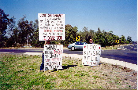 Neville Ackland Protests Maharaji