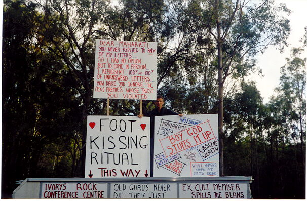 Neville Ackland Protests Maharaji