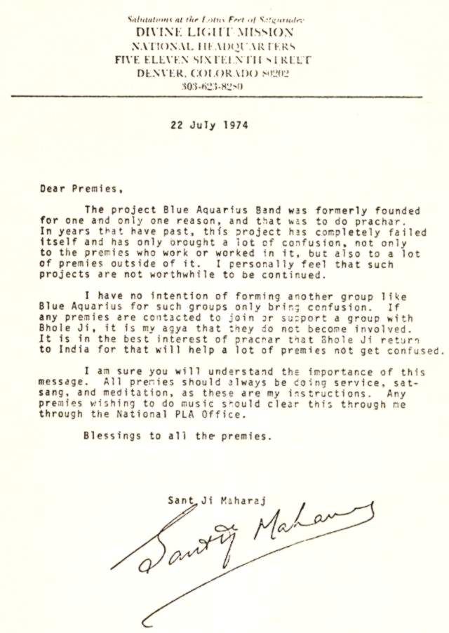 Prme Rawat's Blueaquarius Agya Letter